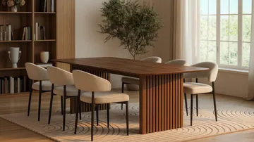 Richeto Matbord 240 cm med 6 Sawako Stolar - Ek - Products - Möbler - Bord & matgrupp - Matgrupp