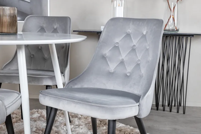 Ridones Matbord Runt med 4 st Valera Lyx Sammetstol - Products - Möbler - Bord & matgrupp - Matgrupp