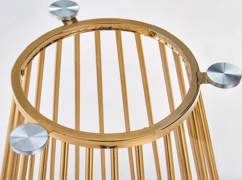 Runt matbord Ø120 cm Glas / Guld - Liverpool - Guld - Products - Möbler - Bord & matgrupp - Matbord & köksbord