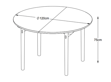 Runt matbord Ø120 cm i oljad ek - Oljad ek - Products - Möbler - Bord & matgrupp - Matbord & köksbord