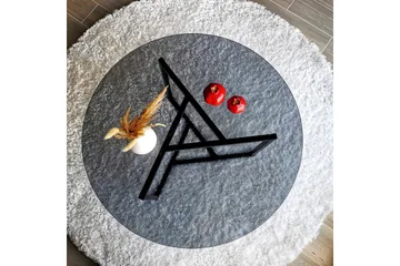 Sabani Soffbord 75 cm Runt X-formade Ben - Grå - Products - Möbler - Bord & matgrupp - Soffbord