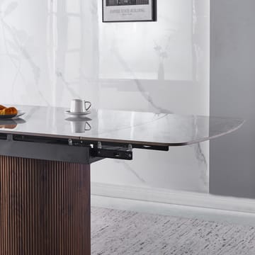 Salvador matbord 160-240 cm med grå keramisk sten / Valnöt - Grå keramisk sten / Valnöt - Products - Möbler - Bord & matgrupp - Matbord & köksbord