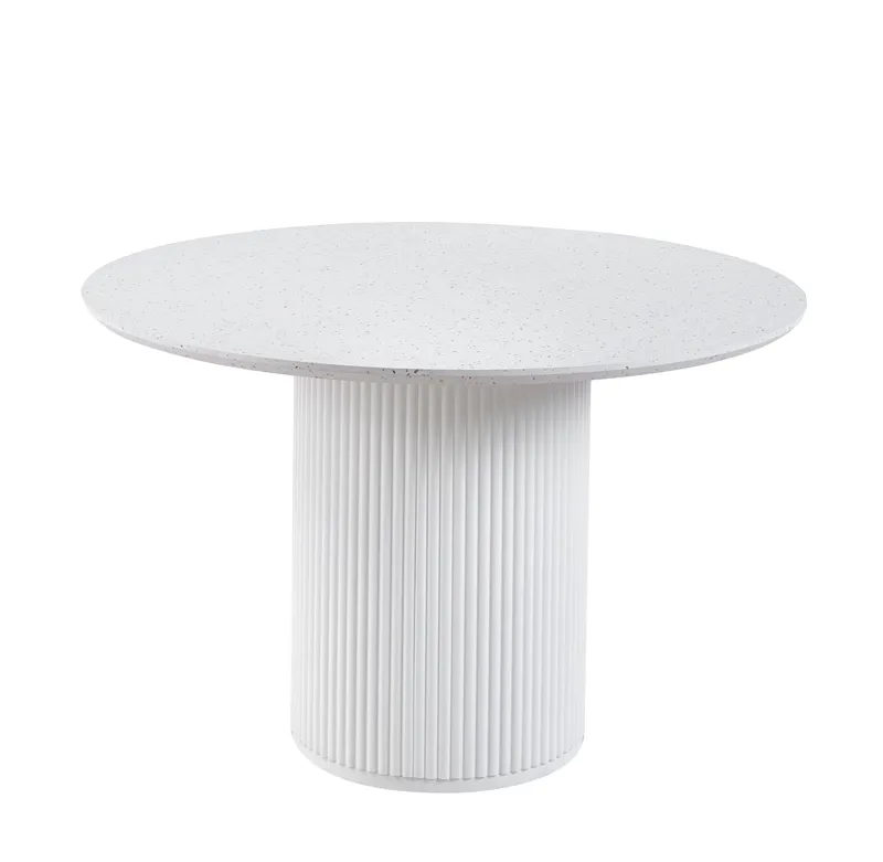 Sandö matbord Ø120 cm - Vit / Terazzo, Vit / Terazzo