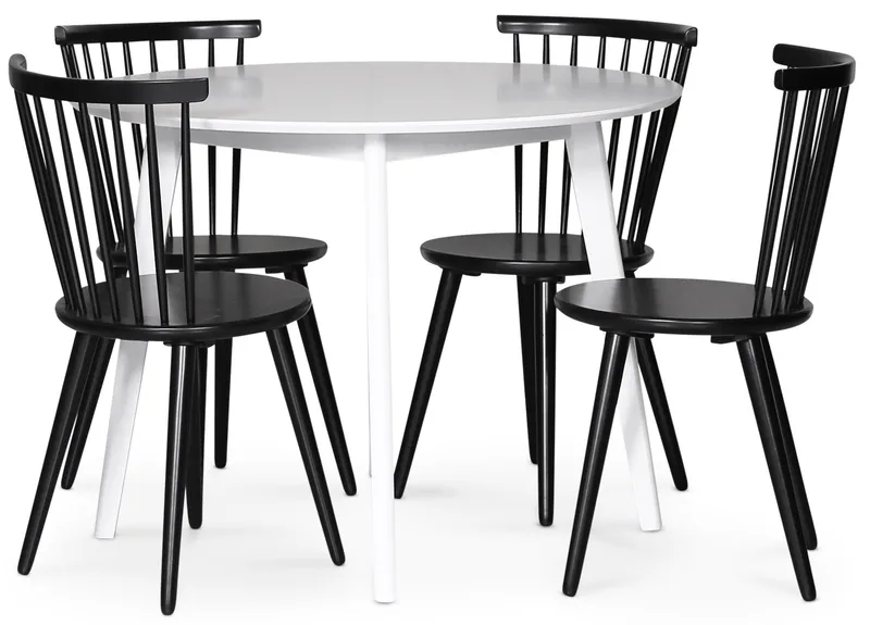 Sandhamn matbord Ø100 cm - Vit - Vit - Products - Möbler - Bord & matgrupp - Matbord & köksbord