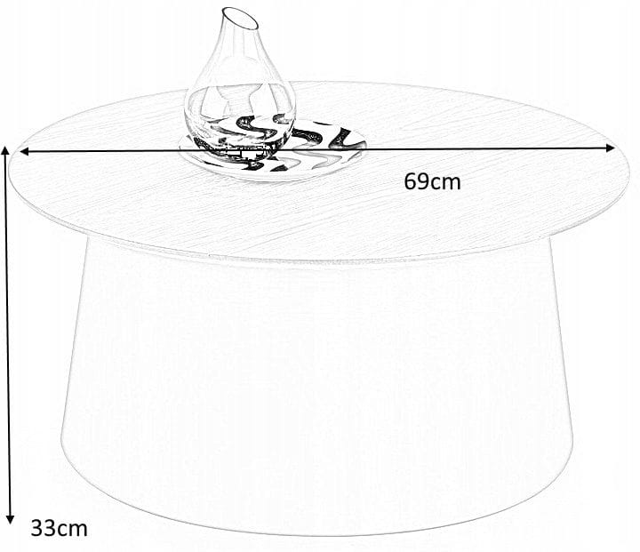 Saranda soffbord Ø69 cm - Vit - Vit - Products - Möbler - Bord & matgrupp - Soffbord