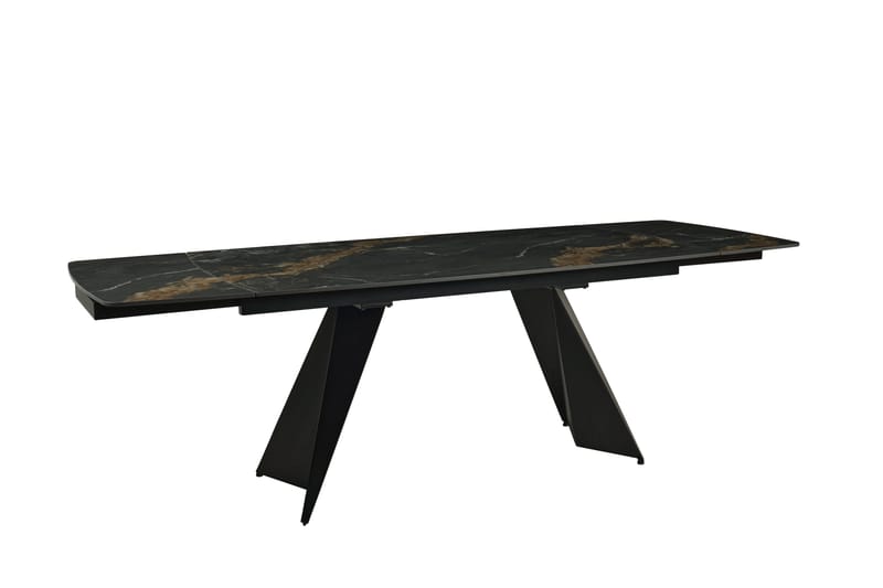 Saturnus matbord förlängningsbart 165-240 cm - Keramisk toppskiva - Matt svart/grå/brun marmormönstrad - Products - Möbler - Bord & matgrupp - Matbord & köksbord