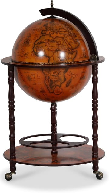 Barglob - Da Vinci - Jordglob som bar - brun - Products - Möbler - Bord & matgrupp - Serveringsvagn & serveringsbord - Barglob & jordglobsbar