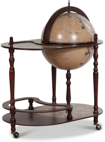 Barglob serveringsvagn - Da Vinci - brun - Products - Möbler - Bord & matgrupp - Serveringsvagn & serveringsbord - Barglob & jordglobsbar