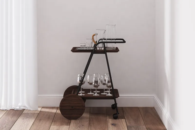 Eahbus Drinkvagn - Svart - Products - Möbler - Bord & matgrupp - Serveringsvagn & serveringsbord - Rullvagn, rullbord & serveringsbord