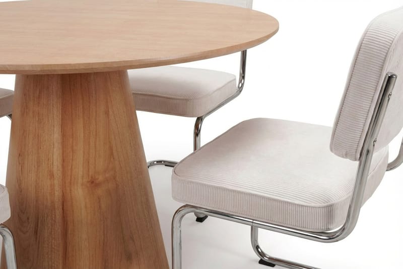 Siena Matgrupp runt 110 cm Ek med 4 Milva Matstolar - Ek - Products - Möbler - Bord & matgrupp - Matgrupp