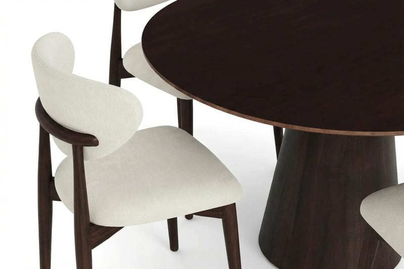 Siena Matgrupp runt 110 cm Rökt Ek med 4 Molly Matstolar - Rökt ek - Products - Möbler - Bord & matgrupp - Matgrupp