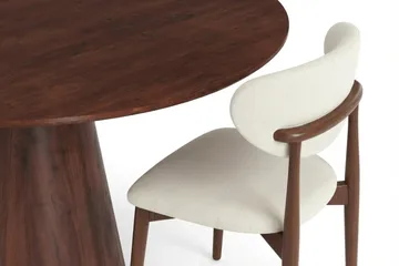 Siena Matgrupp runt 110 cm Valnöt med 4 Molly Matstolar - Valnöt - Products - Möbler - Bord & matgrupp - Matgrupp