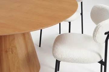 Siena Matgrupp runt 150 cm Ek med 6 Lucy Matstolar - Ek - Products - Möbler - Bord & matgrupp - Matgrupp