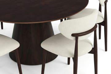 Siena Matgrupp runt 150 cm Rökt Ek med 6 Molly Matstolar - Rökt ek - Products - Möbler - Bord & matgrupp - Matgrupp