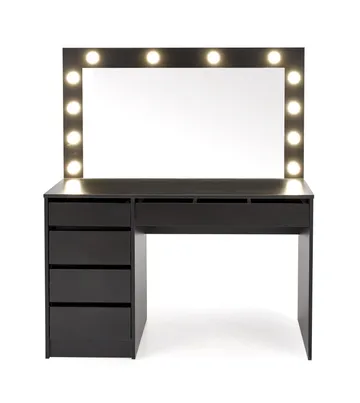 Facada svart sminkbord med spegel och LED-belysning - Svart - Products - Möbler - Bord & matgrupp - Sminkbord & toalettbord