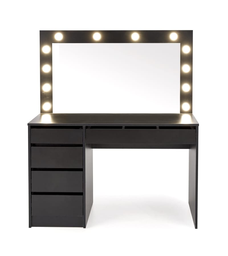 Facada svart sminkbord med spegel och LED-belysning - Svart - Products - Möbler - Bord & matgrupp - Sminkbord & toalettbord
