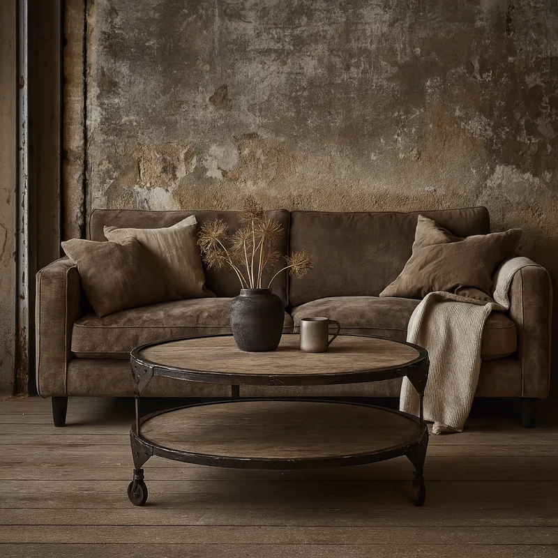 Bombay runt soffbord Ø90 cm - Vintage - Natur - Products - Möbler - Bord & matgrupp - Soffbord - Soffbord med hjul