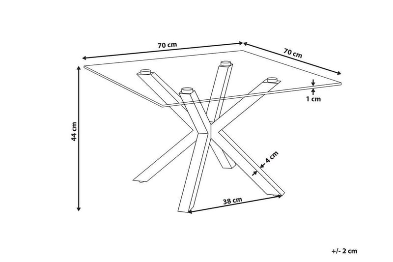 Soffbord genomskinlig/guld STARLIGHT - Guld - Products - Möbler - Bord & matgrupp - Soffbord