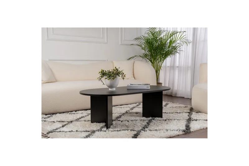 Soffbord Hasina Trä Svart - Trä Svart - Products - Möbler - Bord & matgrupp - Soffbord