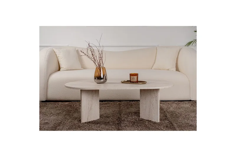Soffbord Hasina Travertin - Travertin - Products - Möbler - Bord & matgrupp - Soffbord