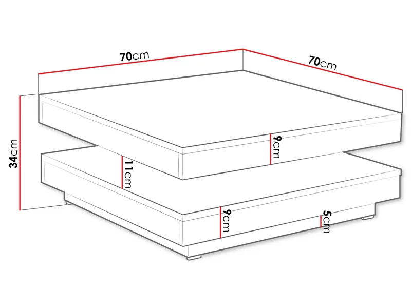 Nenani Soffbord 70 cm - Products - Möbler - Bord & matgrupp - Soffbord - Soffbord med förvaring
