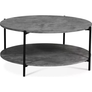 Shanghai runt soffbord Ø90 cm - Cementimitation med svart ram - Products - Möbler - Bord & matgrupp - Soffbord - Soffbord med förvaring