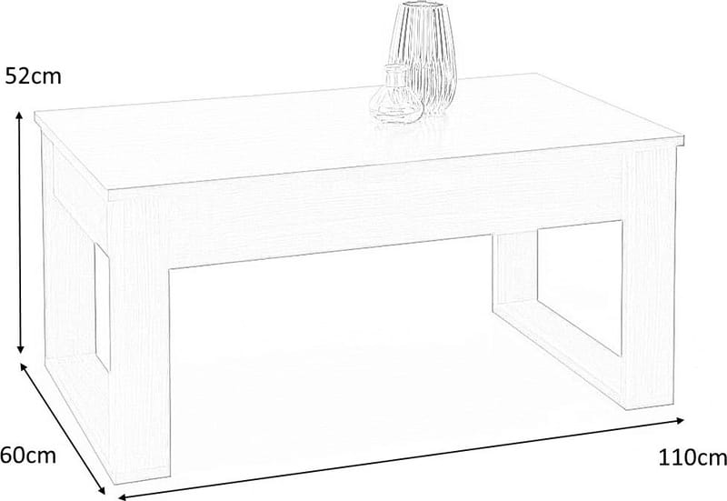 Soffbord med lådor valnöt 110x60 cm - Valnöt - Products - Möbler - Bord & matgrupp - Soffbord - Soffbord med förvaring