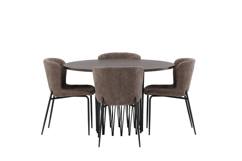 Stone Matgrupp 120 cm Rund med 4 Modesto stolar - Beige - Products - Möbler - Bord & matgrupp - Matgrupp