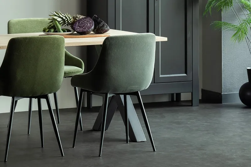 Tablo Matbord X-Formade Ben 160 cm Obehandlat - Ek/Svart - Products - Möbler - Bord & matgrupp - Matbord & köksbord