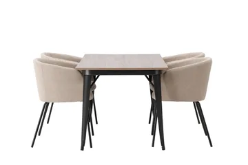Tempe Matgrupp 140 cm Rektangulär med 4 Berit stolar - Beige - Products - Möbler - Bord & matgrupp - Matgrupp