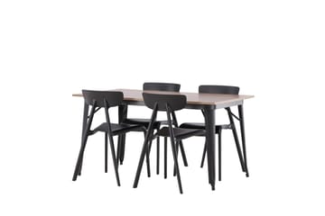 Tempe Matgrupp 140 cm Rektangulär med 4 Ursholmen stolar - Svart - Products - Möbler - Bord & matgrupp - Matgrupp