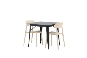 Tempe Matgrupp 80 cm Rektangulär med 2 Åstol stolar - Svart - Products - Möbler - Bord & matgrupp - Matgrupp