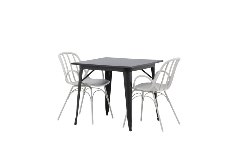 Tempe Matgrupp 80 cm Rektangulär med 2 Dyrön stolar - Svart - Products - Möbler - Bord & matgrupp - Matgrupp