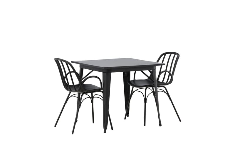 Tempe Matgrupp 80 cm Rektangulär med 2 Dyrön stolar - Svart - Products - Möbler - Bord & matgrupp - Matgrupp