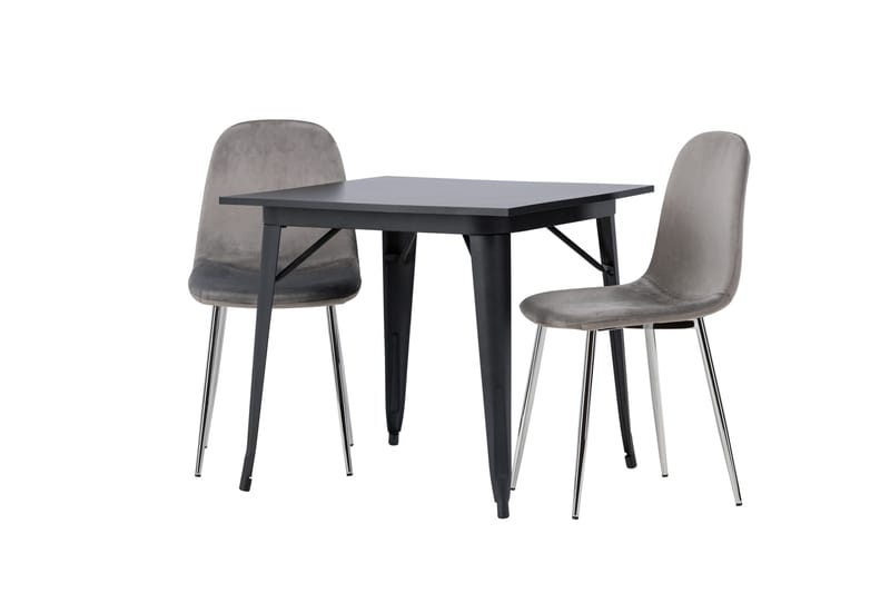 Tempe Matgrupp 80 cm Rektangulär med 2 Eva stolar - Svart - Products - Möbler - Bord & matgrupp - Matgrupp