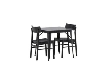 Tempe Matgrupp 80 cm Rektangulär med 2 Montros stolar - Svart - Products - Möbler - Bord & matgrupp - Matgrupp