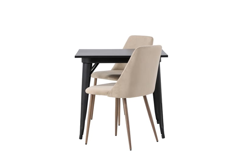 Tempe Matgrupp 80 cm Rektangulär med 2 Night Stolar - Svart - Products - Möbler - Bord & matgrupp - Matgrupp