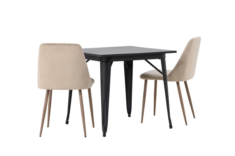 Tempe Matgrupp 80 cm Rektangulär med 2 Night Stolar - Svart - Products - Möbler - Bord & matgrupp - Matgrupp