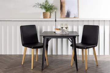 Tempe Matgrupp 80 cm Rektangulär med 2 Today stolar - Svart - Products - Möbler - Bord & matgrupp - Matgrupp