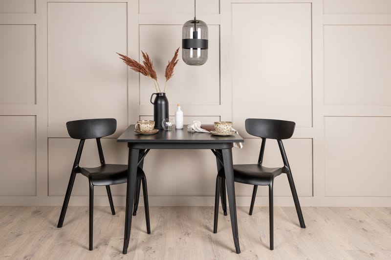 Tempe Matgrupp 80 cm Rektangulär med 2 Ursholmen stolar - Svart - Products - Möbler - Bord & matgrupp - Matgrupp