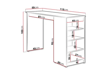 Torvik Barbord 50x115 cm - Beige - Products - Möbler - Bord & matgrupp - Barbord & ståbord