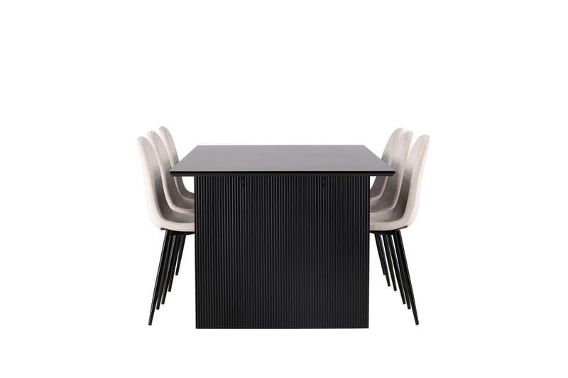 Vail Matgrupp 200 cm Rektangulär med 6 Polar stolar - Beige - Products - Möbler - Bord & matgrupp - Matgrupp