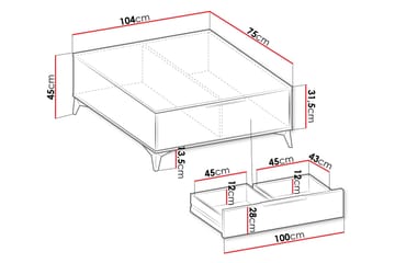 Vemdalen Soffbord 104 cm - Sand beige - Products - Möbler - Bord & matgrupp - Soffbord