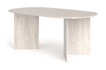 Vera Matbord Oval 180x100 cm Fanér, Vitlaserad