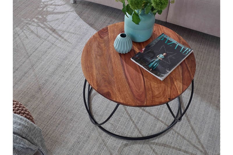 Willowdale Soffbord 60 cm Runt - Trä/Valnötsbrun/Svart - Products - Möbler - Bord & matgrupp - Soffbord