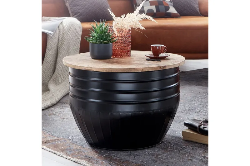 Willowdale Soffbord 60x41 cm Runt - Brun/Svart - Products - Möbler - Bord & matgrupp - Soffbord