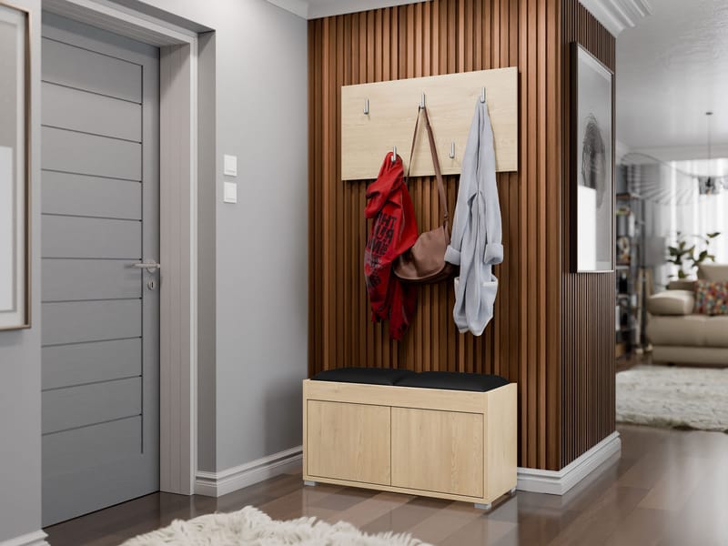 Agawal Hallmöbelset - Brun - Products - Möbler - Hallmöbler - Möbelset för hall & entre