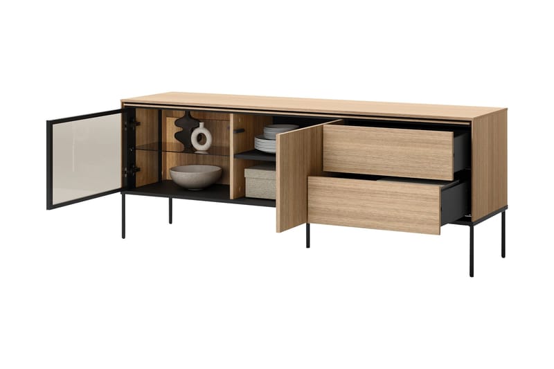 Basici Tv-bänk 167x41 cm - Brun - Products - Möbler - TV- & Mediamöbler - TV bänk & mediabänk