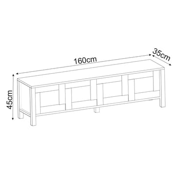 Belor TV-bänk 160x45x35 cm - Vit - Products - Möbler - TV- & Mediamöbler - TV bänk & mediabänk