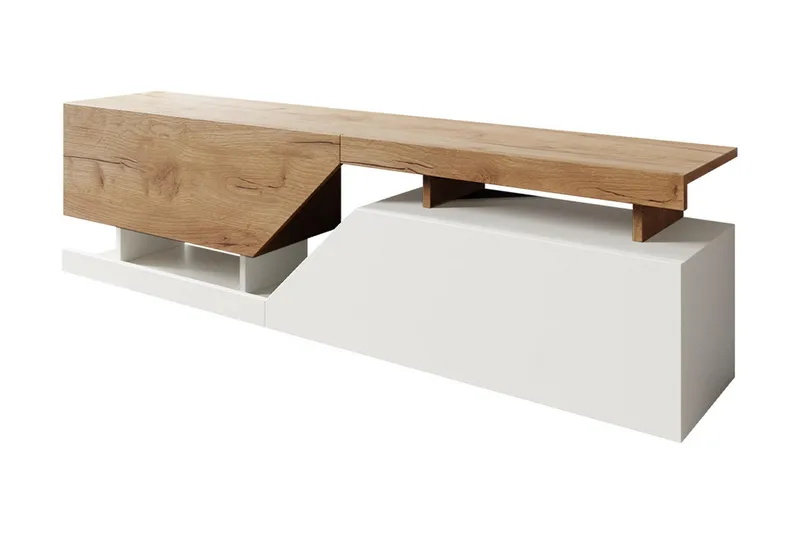Ceelias Tv-bänk 160 cm, Natur/Vit